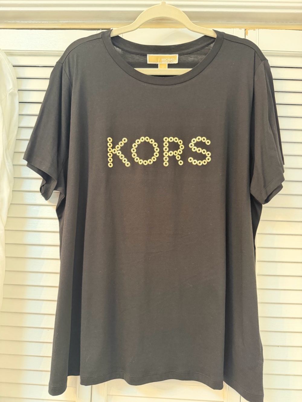 MK Michael Kors Black Tshirt with Gold NWT 1X